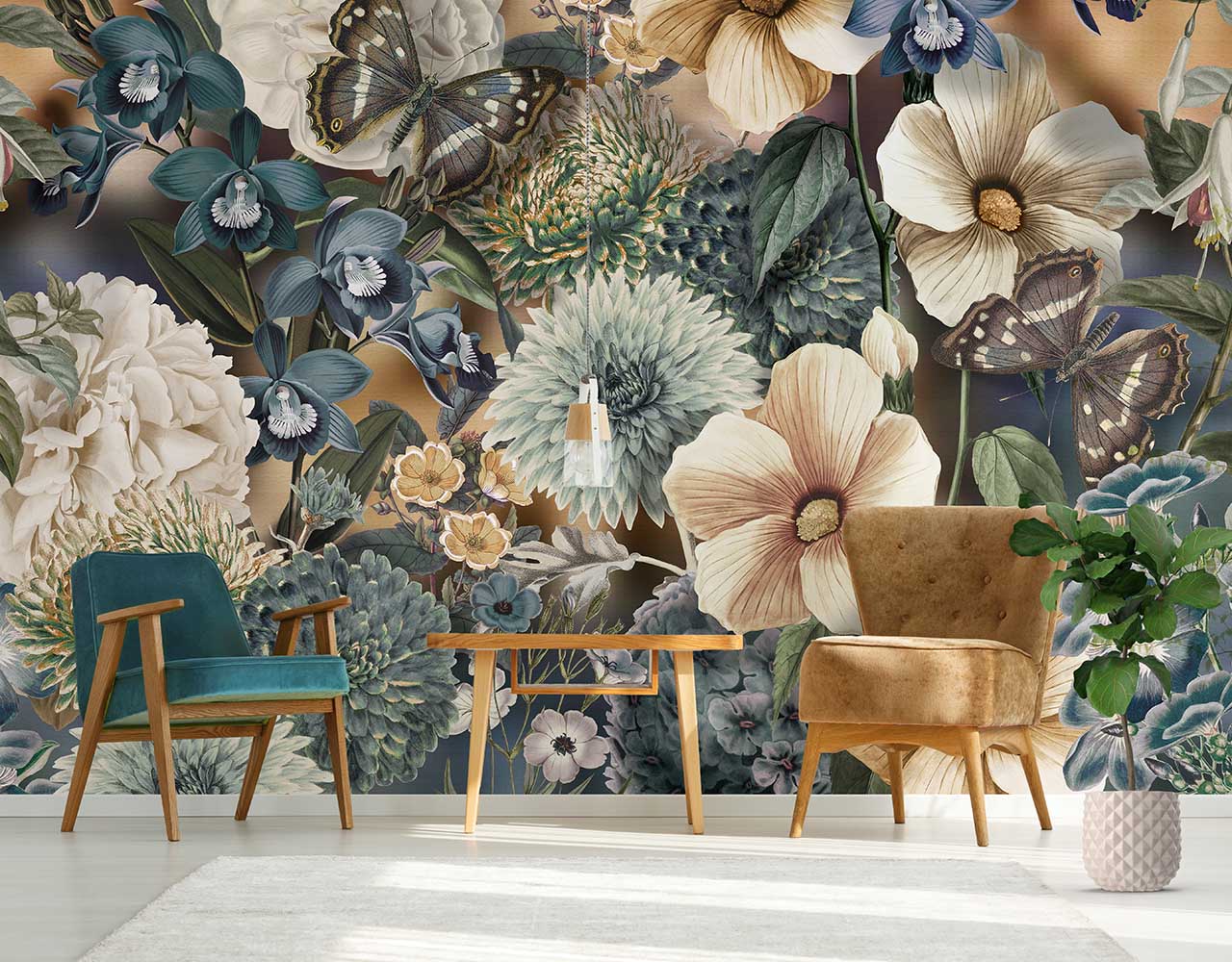 Tapet decorativ floral