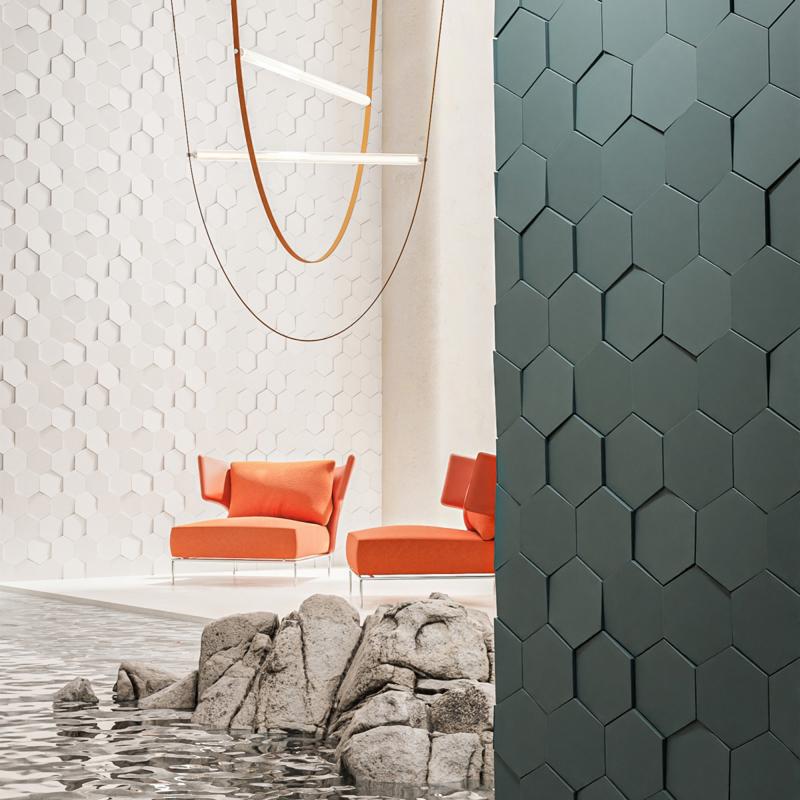 Panou decorativ 3D Sesto hexagon