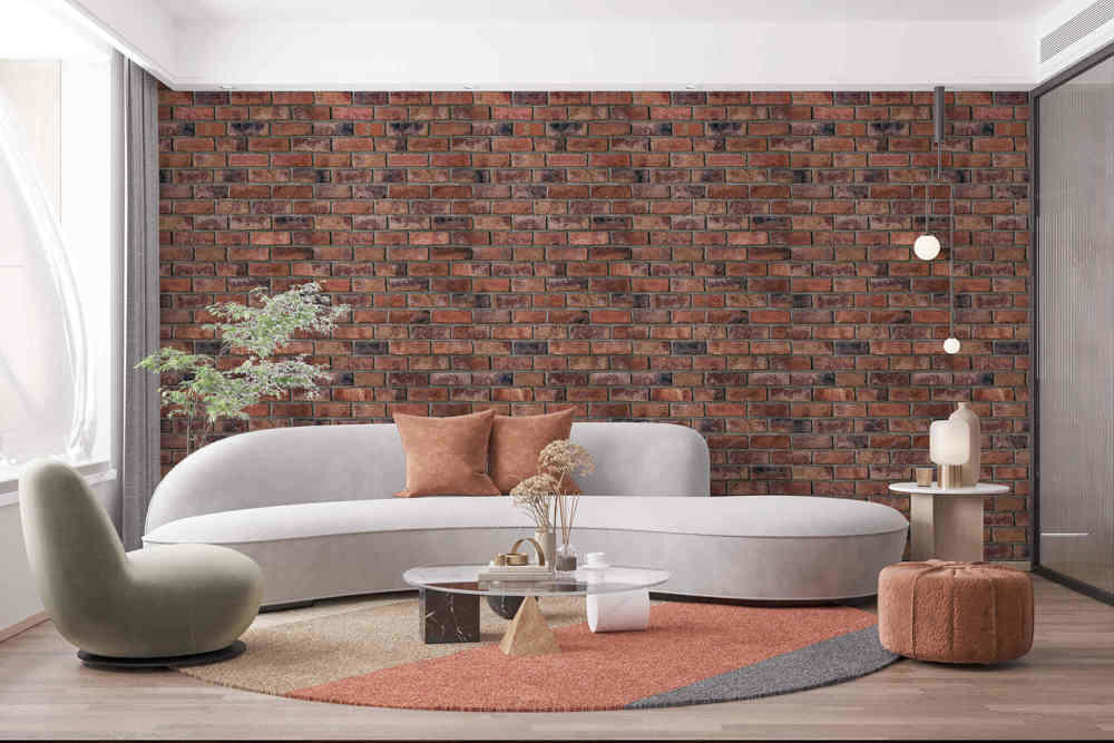 Tapet autoadeziv caramida Terracota Rojo Linea colectia Lineafix Premium